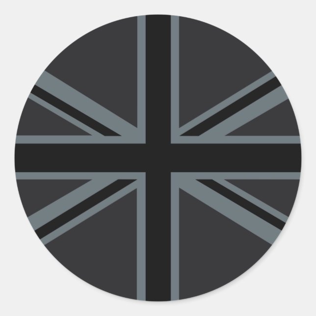 Adesivo Decoração britânica preta da bandeira de Union (Frente)