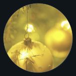 Adesivo Decoração da Árvore de Férias Dourada<br><div class="desc">Decoração da Árvore de Férias Dourada</div>