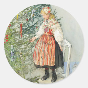 Adesivo Decoração da Árvore de Natal - Carl Larsson