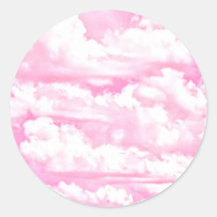 Adesivo Decoração das nuvens de Rosa suave e feliz