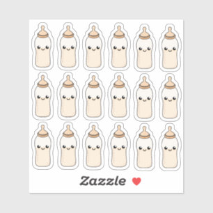 Adesivo Decoração de Churrasco de Bebê Mamadeira  