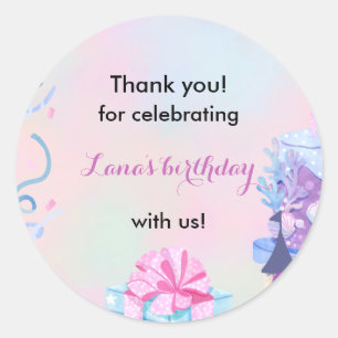 Adesivo Decoração de festa de aniversário para meninas