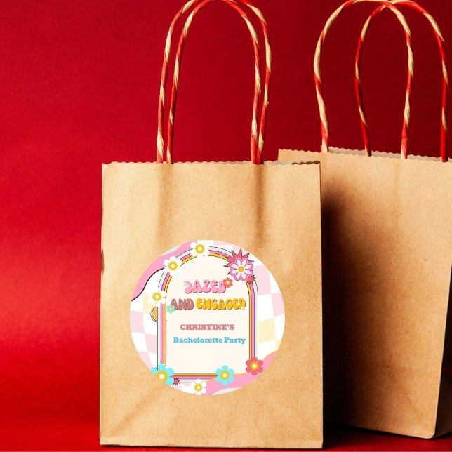 Adesivo Decoração de festa de despedida Dazed And Engaged  (Criador carregado)