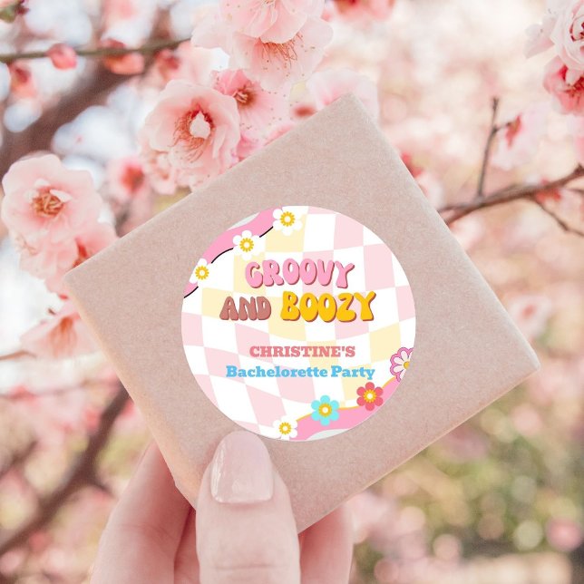 Adesivo Decoração de festa de despedida de solteira Groovy (Criador carregado)