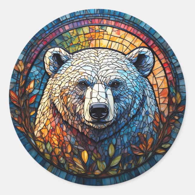Adesivo Decoração de Inverno de Urso Polar, Presente para  (Frente)
