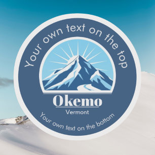 Adesivo decoração de souvenir na estância de esqui de Okem