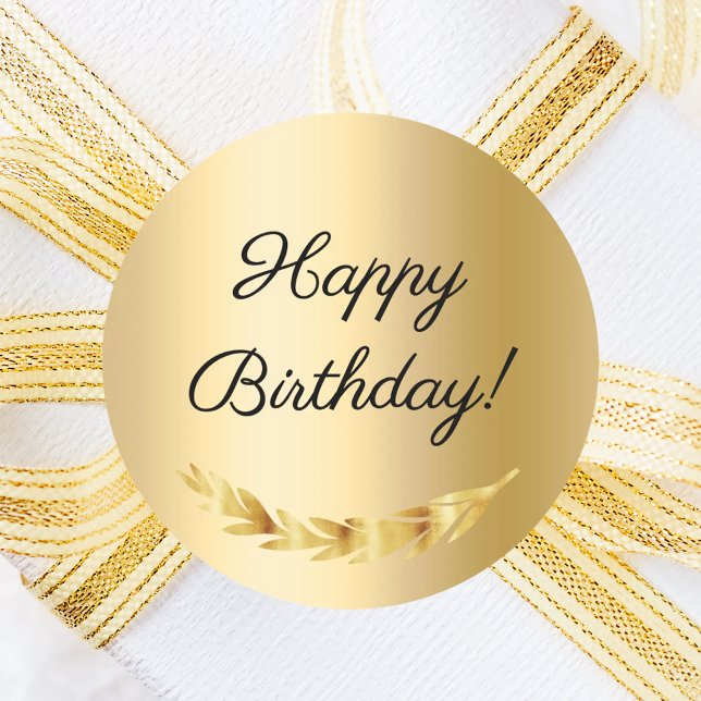 Adesivo Decoração dourada de aniversário (Criador carregado)