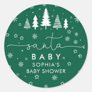 Adesivo Decoração Minimalista de Natal para Chá de Bebê co