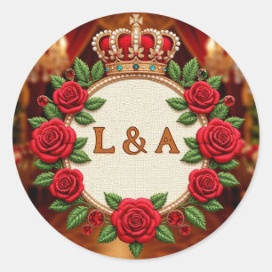 Adesivo 🌹 Decoração Personalizada de Inicial de Monograma