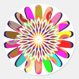 Adesivo Decorações Coloridas da Roda FLORAL Chakra