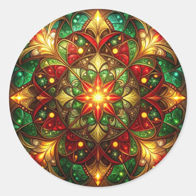 Adesivo Decorative Red Green Holiday Sticker (Frente)
