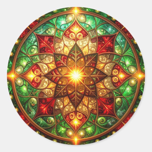 Adesivo Decorative Red Green Holiday Sticker (Frente)
