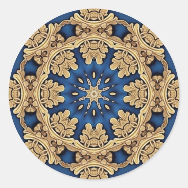 Adesivo Decorativo Dourado Azul (Frente)