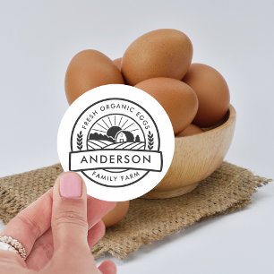 Adesivo Decorativo Redondo Arredondado do Agricultor de Fa