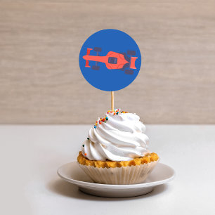 Adesivo Dedicação de Bebê da Racetrack do Carro Azul Verme