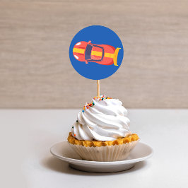 Adesivo Dedicação de Bebê Racetrack da Corrida Vermelha