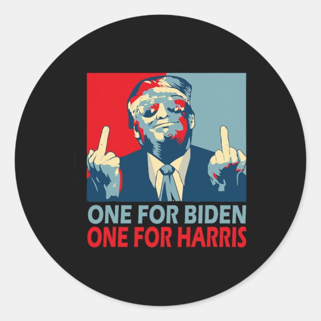 Adesivo Dedo Médio Biden Harris Fla Republicana Americana (Frente)