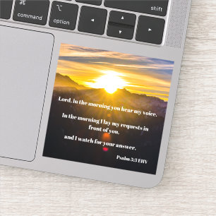 Adesivo Deem Minhas Preocupações À Frente De Deus Salmo 5: