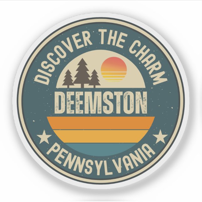 Adesivo Deemston, Pennsylvania (Frente)