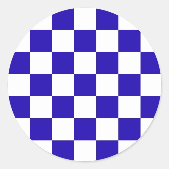 Adesivo Deep blue checkered  (Frente)