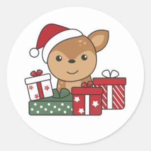 Adesivo Deer Christmas Gift Winter Animal Deer