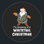 Adesivo Deer Hunting Whitetail Christmas Camo Santa<br><div class="desc">Deer Hunting Whitetail Christmas Camo Santa</div>