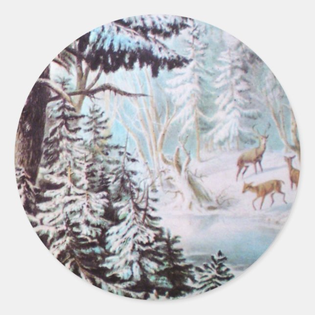 Adesivo Deer in Snow Sticker (Frente)