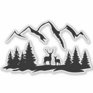Adesivo Deer in the Wilderness Sticker