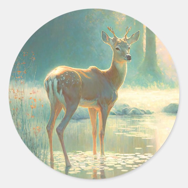 Adesivo Deer in the Woods Fantasy Sticker (Frente)