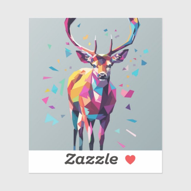 Adesivo Deer pop art (Folha)