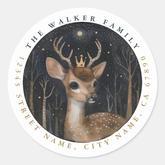 Adesivo Deer Round Stickers (Frente)