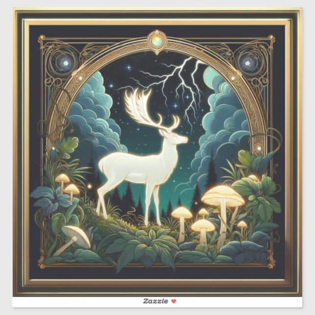 Adesivo deer spirit (Folha)