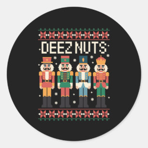 Adesivo Deez Nuts Piada De Natal Quebra-Nozes Festa De Nat