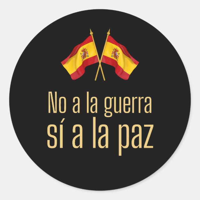 Adesivo Defenda a Paz Espanha (Frente)