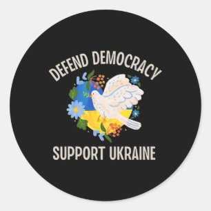 Adesivo Defender a Democracia Apoiar a Ucrânia