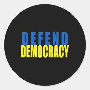 Adesivo Defender Democracia Cores da Bandeira da Ucrânia
