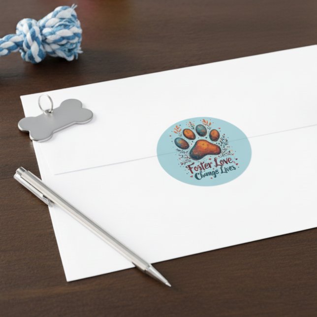 Adesivo Defensor do Resgate de Animais – Adotar Boho Foste (Pet foster supporter stickers)