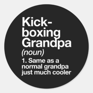 Adesivo Definição de Avô de Kickboxing Engraçado Esportes 