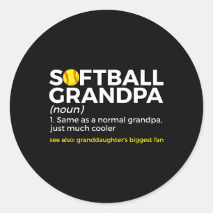 Adesivo Definição de Avô de Softball Maior Fã da Net