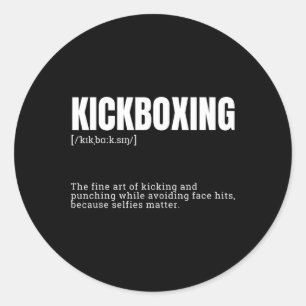 Adesivo Definição de Citação de Hobby de Kickboxing Engraç