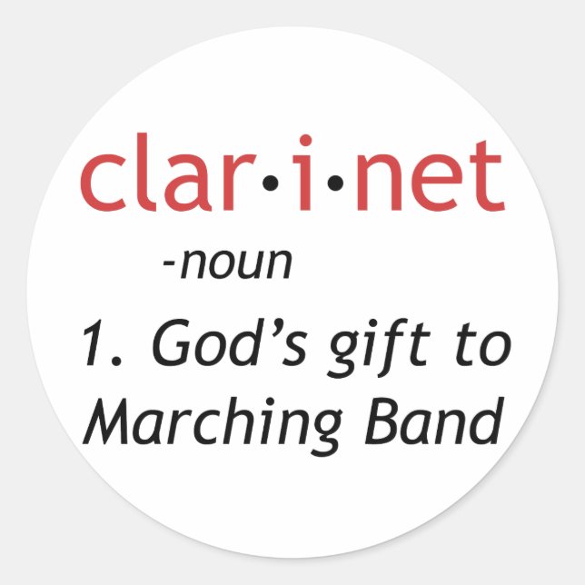 Adesivo Definição de Clarinet (Frente)