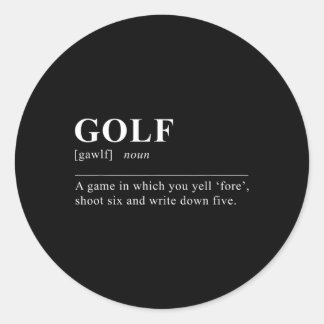 Adesivo Definição de Golf Engraçado
