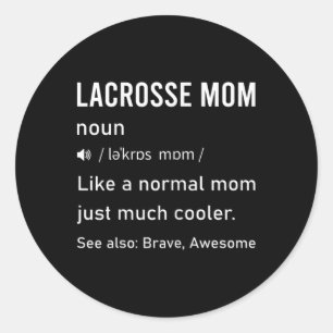 Adesivo Definição de Mãe de Lacrosse Feminina Citação Engr