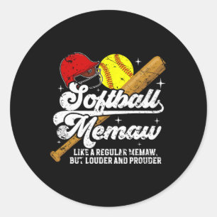Adesivo Definição de Memaw de Softbol Memaw de um Jogador