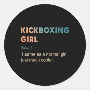 Adesivo Definição de Menina de Kickboxing Engraçado Amante