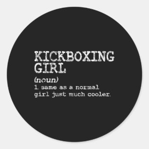 Adesivo Definição de Menina de Kickboxing Engraçado Mulher