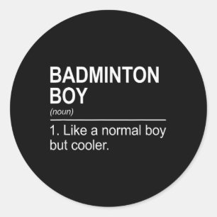 Adesivo Definição de Menino de Badminton Substantivo Petec