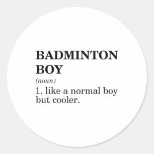 Adesivo Definição de Menino de Badminton Substantivo Petec