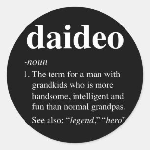 Adesivo Definição de Mens Daideo Engraçada Noun Vovô Defin