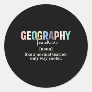 Adesivo Definição de Professor de Geografia Engraçado Retr